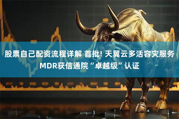 股票自己配资流程详解 首批! 天翼云多活容灾服务MDR获信通院“卓越级”认证